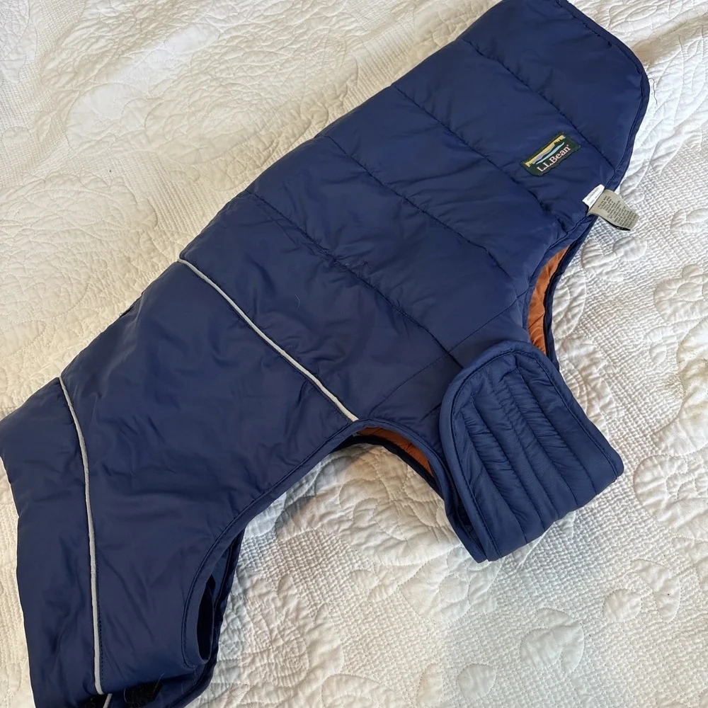 LL Bean Mountain Classic Dog‎ Parka Quilted Puffer Reversible Jacket Extra Large